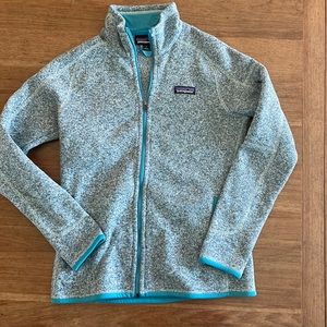 Blue Patagonia full zip sweatshirt size small